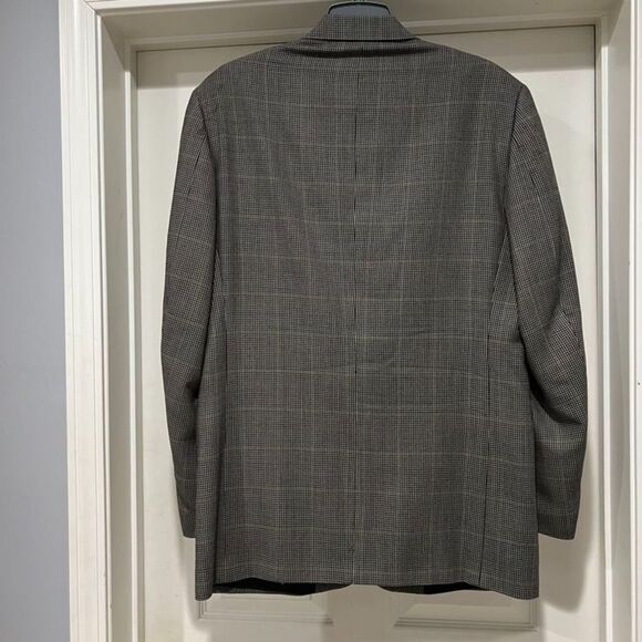 Claiborne Men's Wool Houndstooth Blue Olive Sport Coat Jacket Blazer Size 42Long - Picture 7 of 15